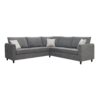 Modern Upholstered Living Room Sectional Sofa, L Shape Furniture Couch With 3 Pillows - Gray - Image 23