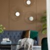 Wall Mirror Abstract Designed Wall Mirrors WithFrame For Home & Office, Top Of Sideboard (Set of 3) - Gold - Image 7