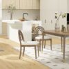 Leon - Arched Back & Upholstered Dining Chair (Set of 2) - Ivory White - Image 7