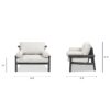 Zara - Dowel Frame Bolster Patio Deep Seating Armchair, Axroma Olefin - Wheat Beige - Image 9