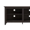 Modern Transitional 3 Shelf Open Storage 70" TV Stand For 80" TVs - Charcoal - Image 4