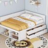 Full Size Daybed With Drawers And Shelves - White - Image 10