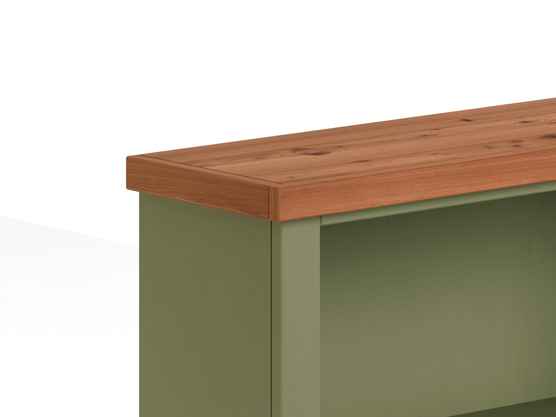 Vineyard - 72" High 5 Shelf Bookcase - Sage Green And Fruitwood - Image 5