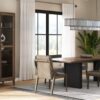 Double Pedestal Table Latte - Light Brown - Image 6