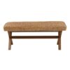 The Bench With Water Hyacinth Seat And Mahogany Base - Brown - Image 7