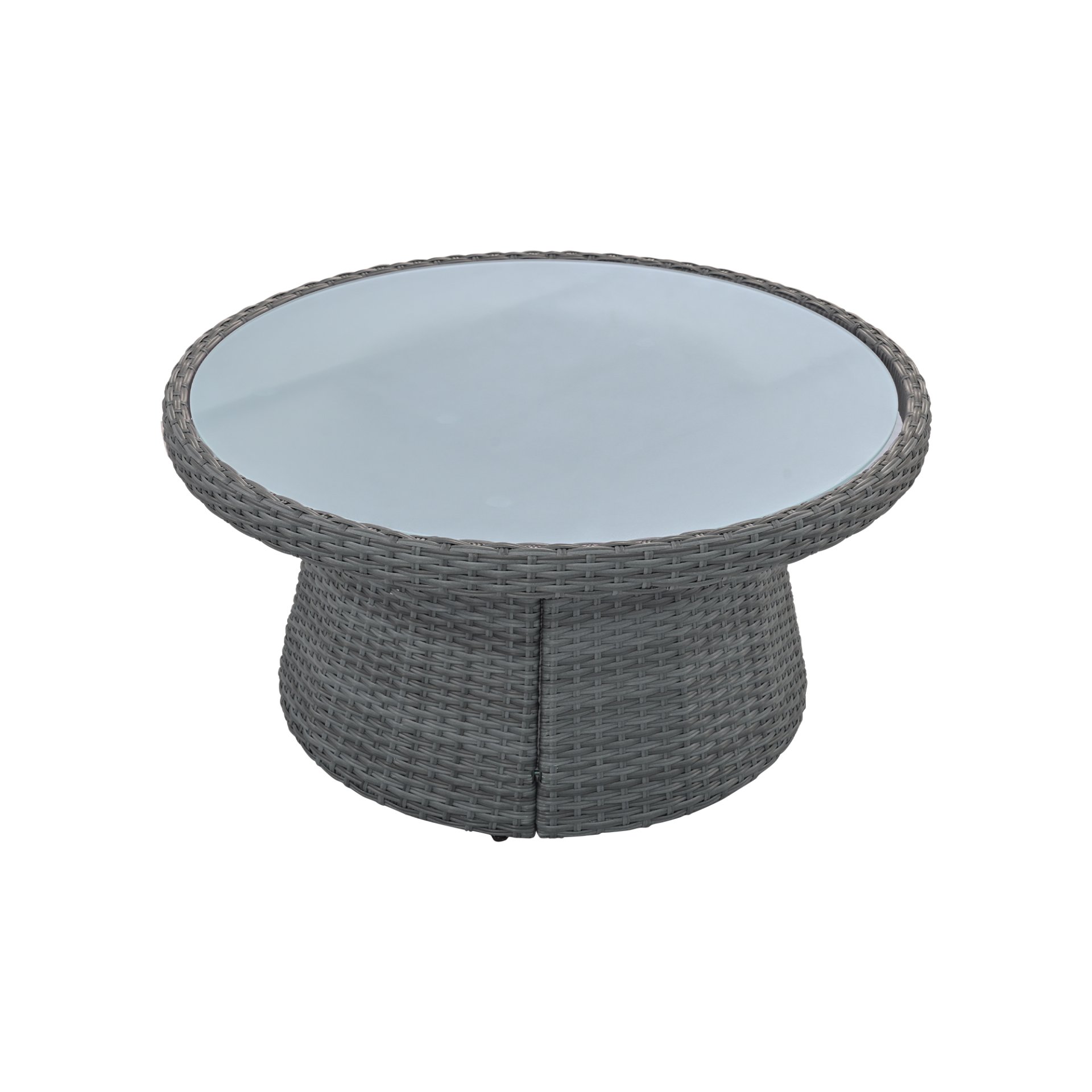 10 Piece Outdoor Sectional Half Round Patio Rattan Sofa Set, Wicker Conversation Furniture Set For Free Combination - Light Gray - Image 24