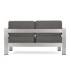 Outdoor Aluminum Loveseat With Cushion - Gray - Image 7