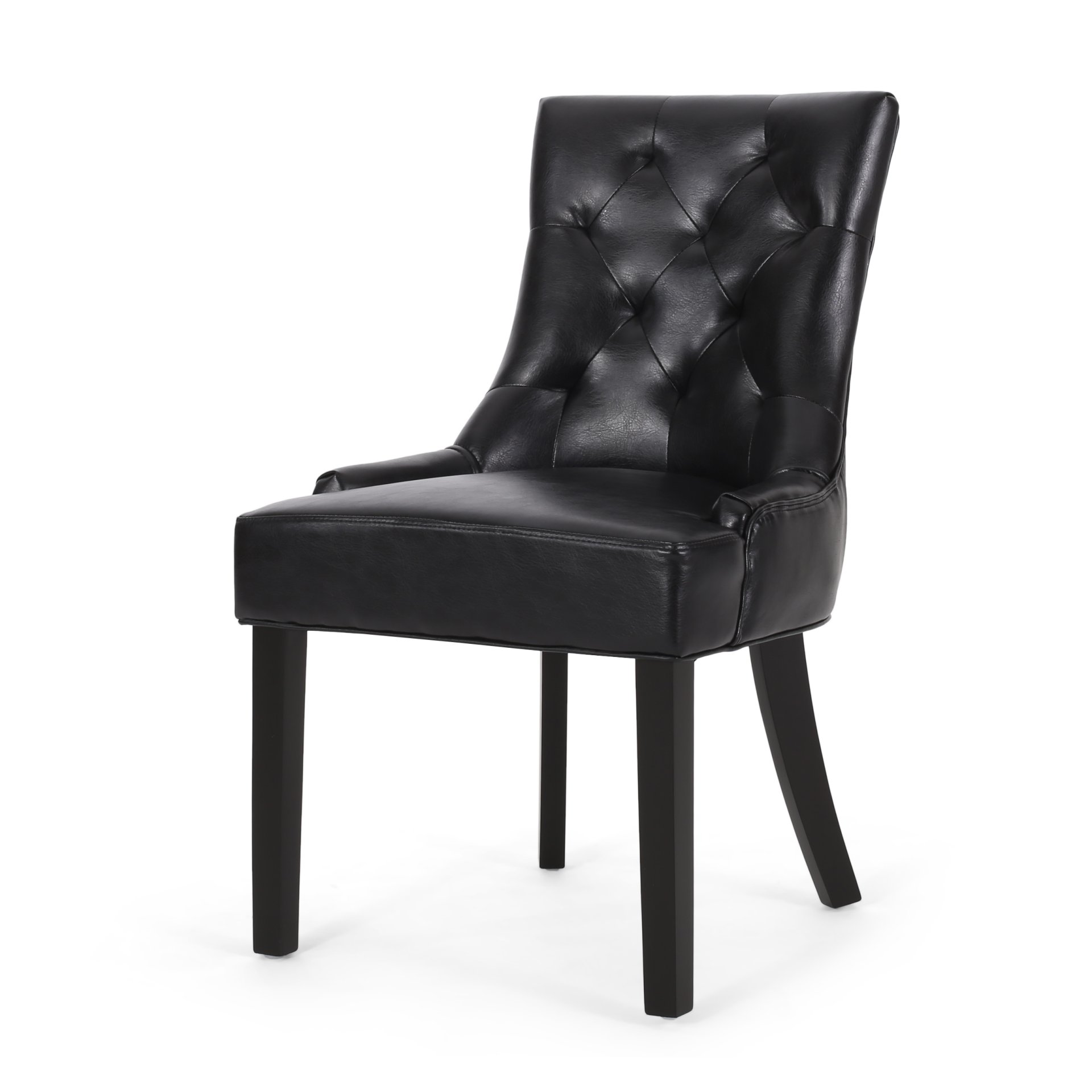 Cheney - Dining Chair (Set of 2) - Contemporary Style With Tufted Diamond Stitching - Black - Image 7