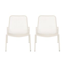 Kincaid - Stackable Iron Chair Outdoor Seating - Matte White