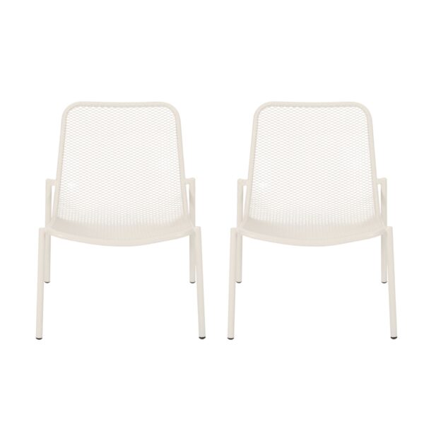Kincaid - Stackable Iron Chair Outdoor Seating - Matte White