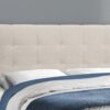 Queen Size Bed Upholstered Transitional - Beige - Image 8