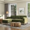 Knox - Modern Farmhouse Reversible Chaise Sectional Sofa - Green - Image 7