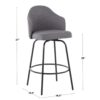 Ahoy - Contemporary Fixed Height Counter Stool (Set of 2) - Black / Gray - Image 10