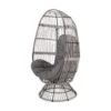 Berkshire - Outdoor Wicker Swivel Egg Chair With Water Resistant Cushions - Gray - Image 5