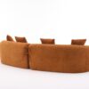 Compression Sofa:4 Seater Orange Sofa With Wood Grain Chenille Fabric, 30D, 60 Hardness Full Sponge, 4 Pillows For Living Room, Home Furniture Sleeper Sectional Sofa For Apartment - Image 15
