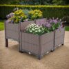 Raised Garden Beds Outdoor, Planter Boxes Outdoor For Vegetables, Flowers, Herbs, Garden Box With Drain Outlet, Heat And Frost Resistant Planters - Black / Brown - Image 10