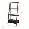 Ladder Shelf, Ladder Style Display Shelf - Natural Wood / Brown - Image 2