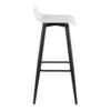 Ale - Contemporary Fixed Height Bar Stool (Set of 2) - Black / White - Image 3