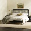 Mid-Century Modern Solid Wood Queen Spindle Bed - Black - Image 3