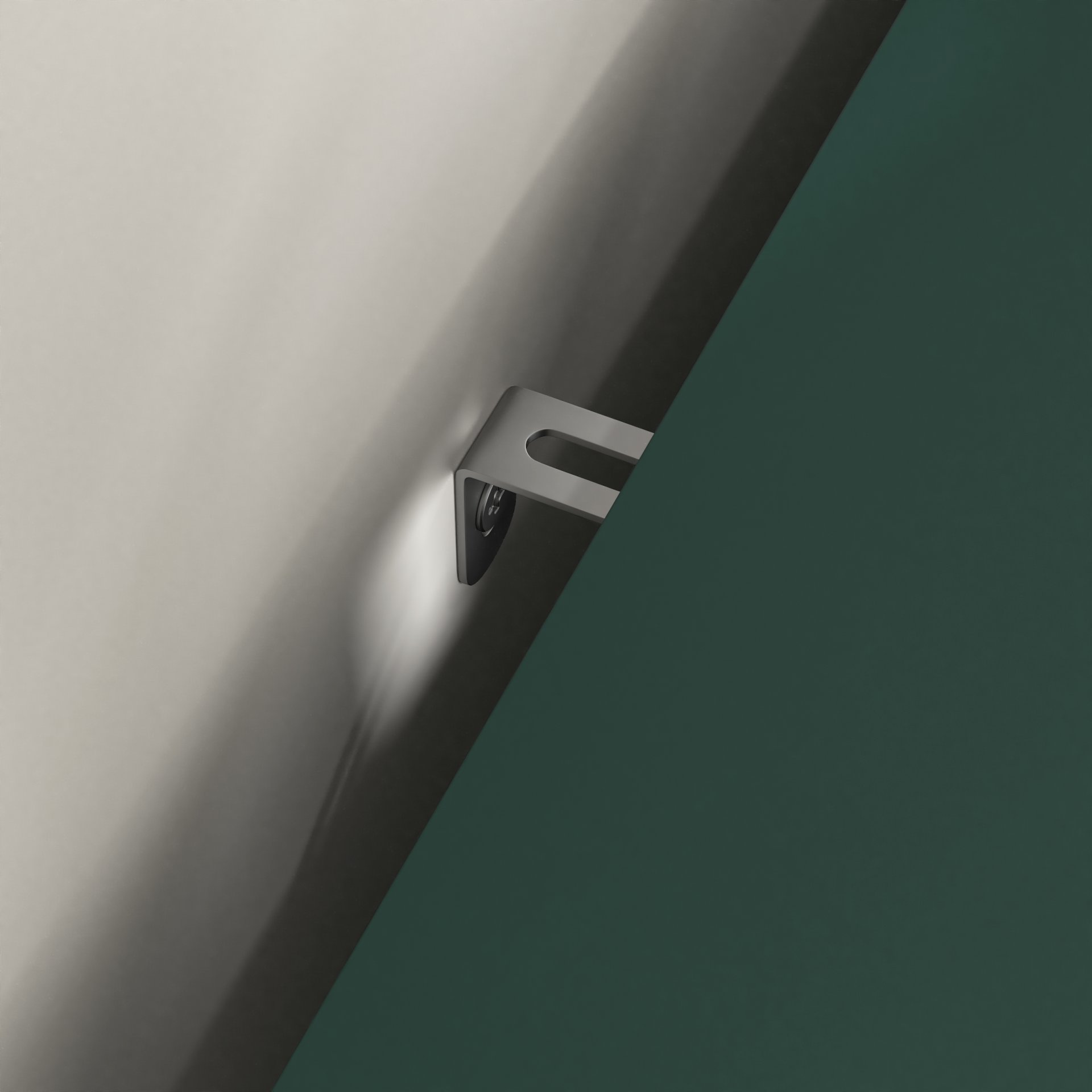 Modern Painted Cabinet With Glass Doors And Drawer - Green - Image 12