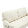 Mid Century Modern Loveseat Sofa With USB, Removable Pillow Cover - Beige - Image 22