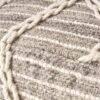 Modern Wool Rope Square Pouf Ottoman Floor Cushion - Gray / Ivory - Image 4