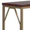 Selma - Metal And Wood Accent Table - Cognac - Image 4