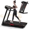 Folding Treadmills For Home - 3.5Hp Portable Foldable With Incline, Electric Treadmill For Running Walking Jogging Exercise With 12 Preset Programs, Indoor Workout Training Space Save Apartment, App - Black - Image 10