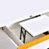 Lift Top Coffee Table With 4 Storage Stools, Multi Functional Adjustable Coffee Table For Living Room - White - Image 15