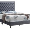 Queen Bed Classic Design - Gray - Image 2