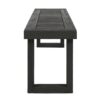 Realm - Outdoor Bench With Slat Panel Top And Base - Dark Gray - Image 5