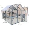 Spacious Wooden Cat Catio Outdoor Kitty House With Bridges And Roof Cover - Gray - Image 3