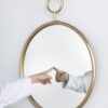 Circle Wall Mirror With Metal Frame, Accent Mirror For Living Room, Entryway, Office - Gold - Image 3