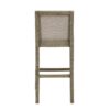 Bar Stools (Set of 2), Rubber Wood Frame, Retro Bar Chairs Suitable For Kitchen Island - Beige / Gray - Image 9