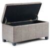 Dover - Storage Ottoman Bench - Distressed Gray Taupe - Image 2