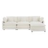 Modern Sofa Modular Sofa Couch Upholstered Corduroy, L Shape Sectional Sofa With Side Storage Pockets For Living Room - Beige - Image 20