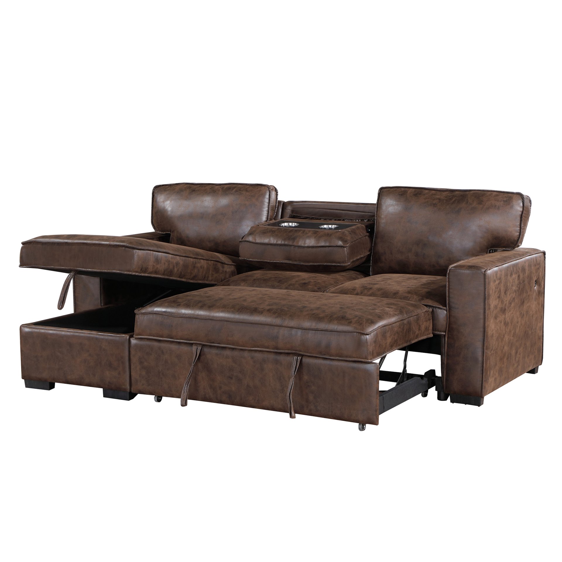 Territory - Reversible Pull Out Sofa Bed - Coffee - Image 10