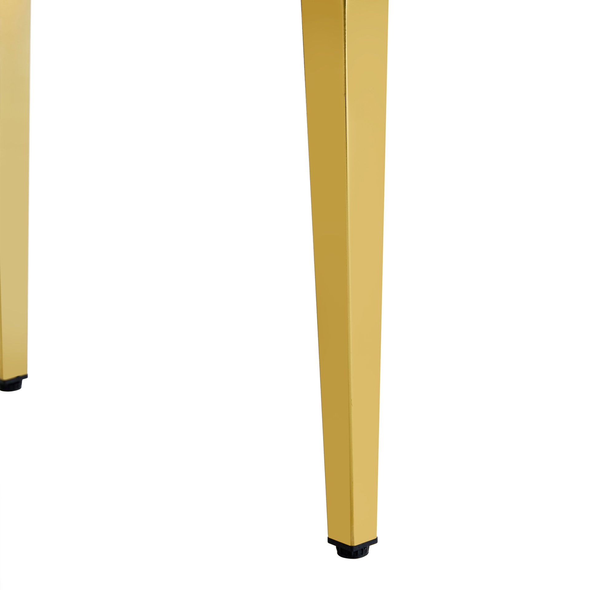 (Set of 4) Backrest Chairs With Gold Metal Legs A Perfect Match, Suitable For Minimalist And Contemporary Home Decor Styles - White / Gold - Image 17