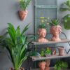 7X5.5X9" Visage Head Bust Planter, Home Wall Planter - Brown - Image 11