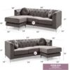 Pompano - Sofa Chaise - Dark Gray - Image 6