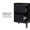 Mid-Century Modern 2 Drawer Nightstand - Black - Image 4