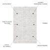 Macau - Non - Slip Accent Rug, Elegant Design - White / Gray - Image 4