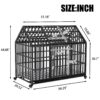 Heavy Duty Dog Crate Large Dog Cage Strong Metal Dog Kennels And Crates For Large Dogs With 4 Lockable Wheels - Black - Image 6