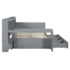 Full Size Daybed With 3 Drawers USB Ports And Desk - Gray - Image 2
