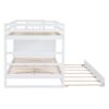 Full Over Full Bunk Bed With Twin Size Trundle And Staircase - White - Image 5