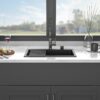 Kitchen Sink 33" X 22" Granite Composite Drop In Sink With Durable Construction - Black - Image 6