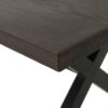Rolando - Outdoor Aluminum Dining Table With Steel Frame - Brown / Black - Image 7