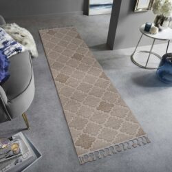 Guros - 2' X 8' Trellis Indoor / Outdoor Area Rug - Cream