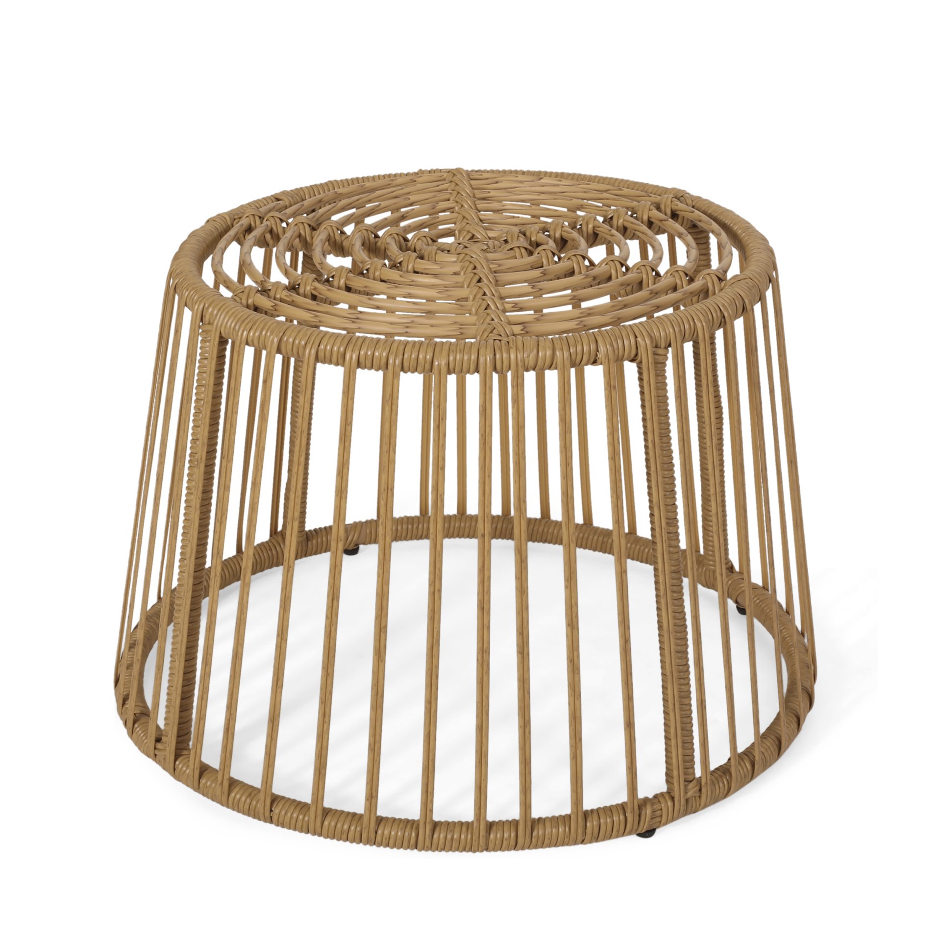 2 Piece Rattan Patio Set With Club Chair And Side Table - Beige / Light Brown - Image 7