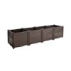 Indoor / Outdoor Rectangular Plastic Planting Box Kit For Vegetables, Herbs, Flowers & Succulents, Coffee, Polypropylene, 62.80" - Coffee - Image 4